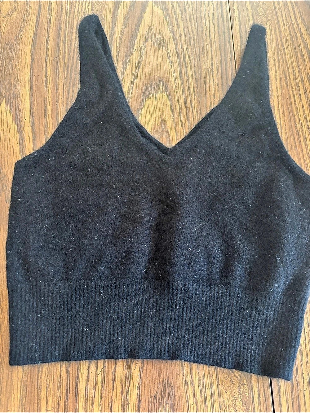 Quince Featherweight Cashmere Ribbed Tank Black Small